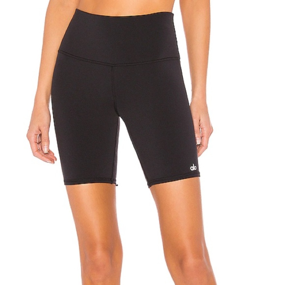 Alo High Waist Biker Short in Black Worn Once